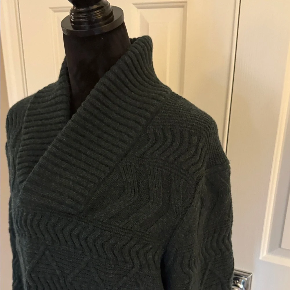 Banana Republic Men's Dark Green shawl collar Sweater